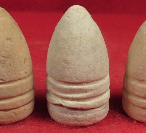 Five High-Grade Spencer Carbine Bullets with Non-Corroded Bases